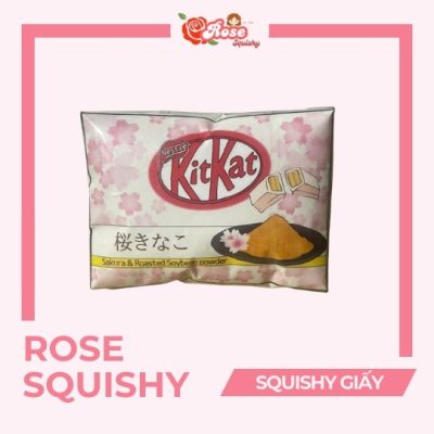 Squishy giấy cute kẹo kitkat vị hoa anh đào