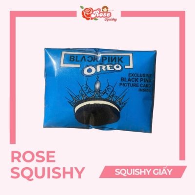 Squishy giấy bánh Oreo BLACKPINK xanh