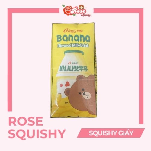 Squishy giấy sữa vị chuối