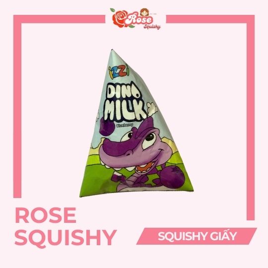 Squishy giấy sữa tam giác izzi vị việt quất Squishy giấy sữa tam giác izzi vị việt quất