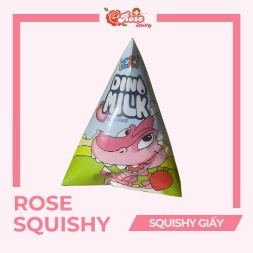 Squishy giấy sữa tam giác izzi vị dâu