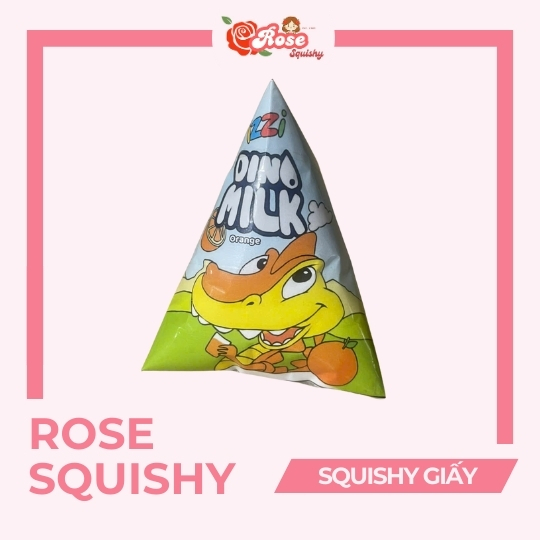 Squishy giấy sữa tam giác izzi vị cam Squishy giấy sữa tam giác izzi vị cam