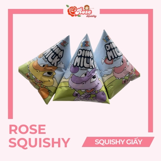 Squishy giấy cute sữa tam giác izzi