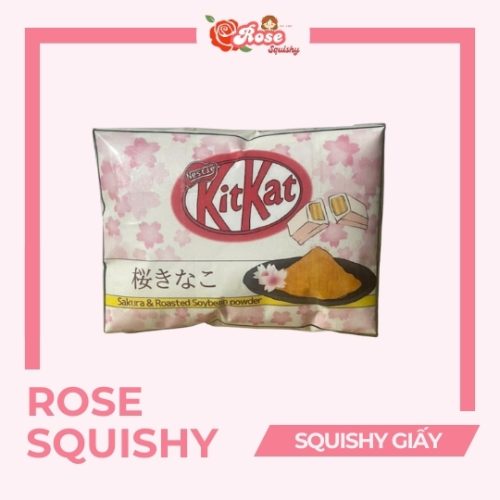 Squishy giấy cute kẹo kitkat vị hoa anh đào