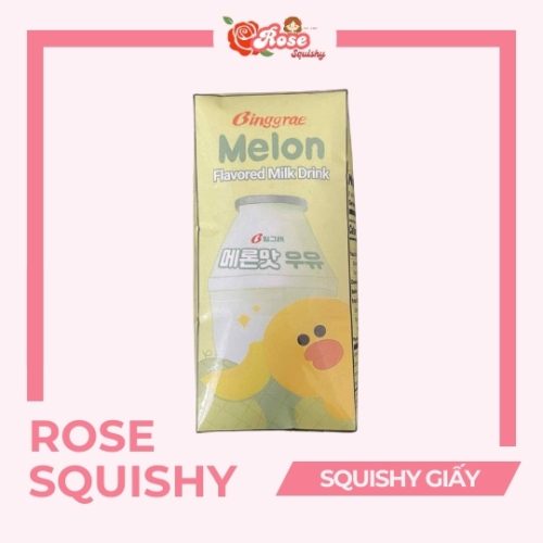 Squishy giấy sữa vị dưa gang