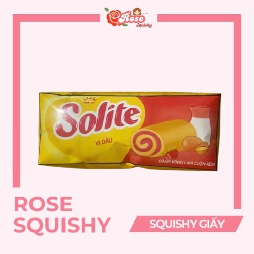 Squishy giấy bánh cuộn Solite vị dâu