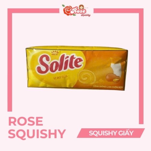 Squishy giấy bánh cuộn Solite vị Sữa