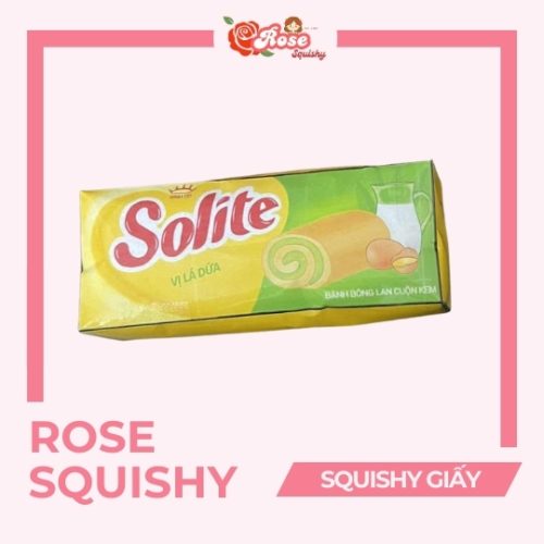 Squishy giấy bánh cuộn Solite vị lá dứa