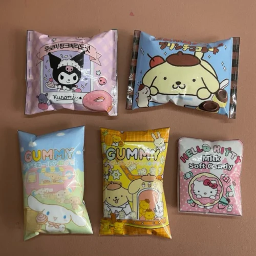 squishy giấy mini snack sanrio